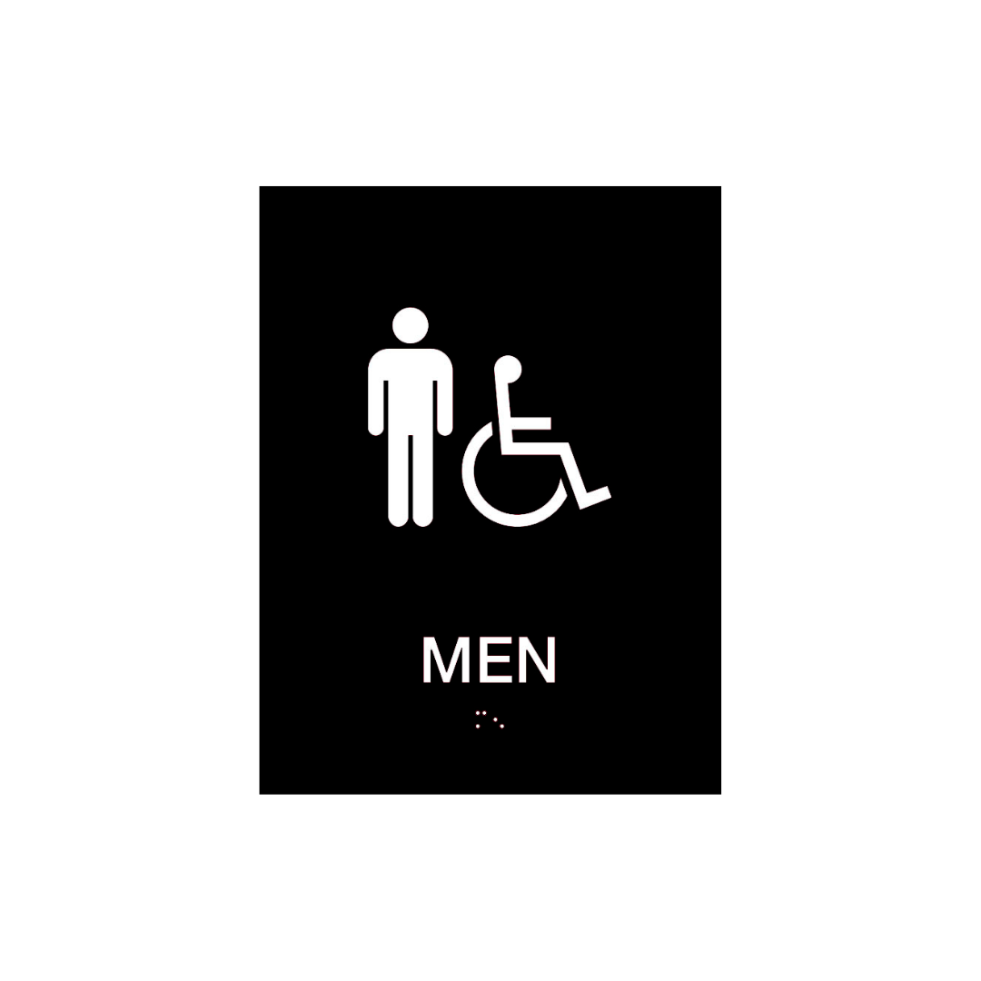 Male Restroom Sign MENS RESTROOM DOOR SIGN| STG Signs & Graphics