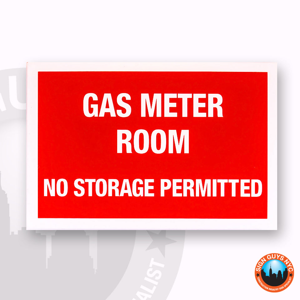 Gas Meter Room | FDNY Signs – Sign Guys NYC