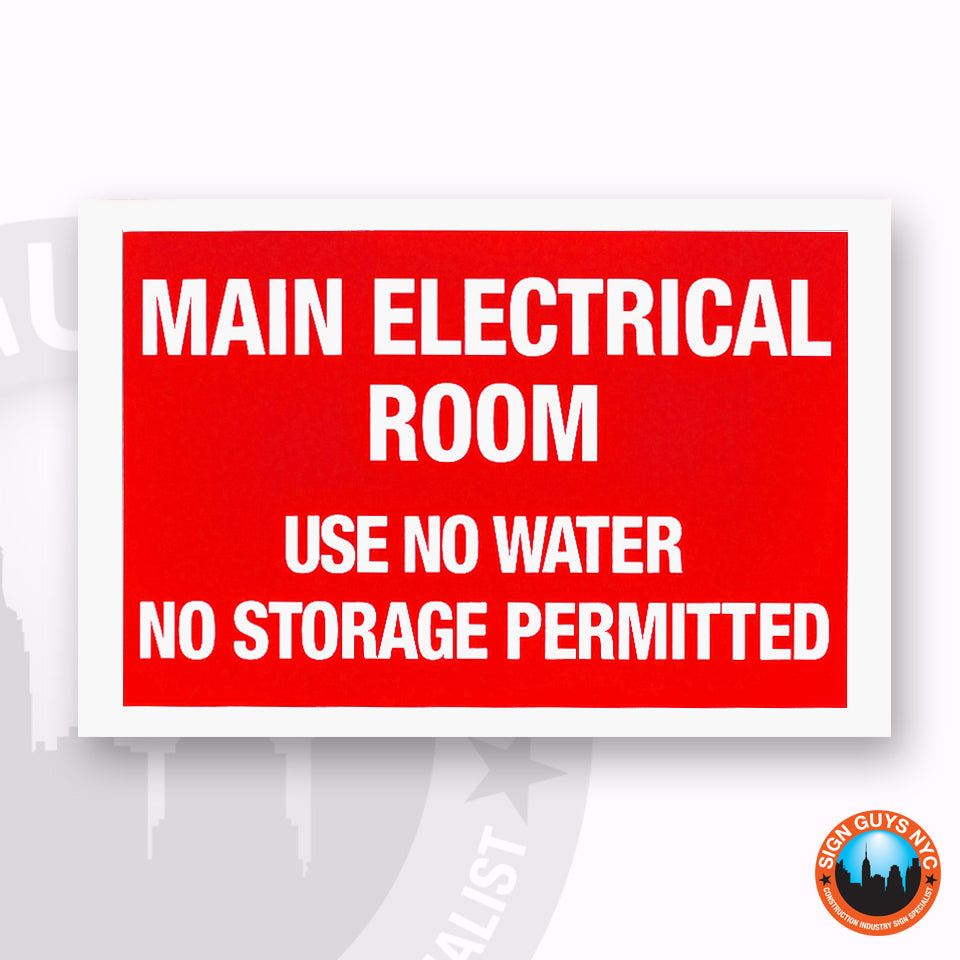 Main Electrical Room Sign | FDNY Signs – Sign Guys NYC