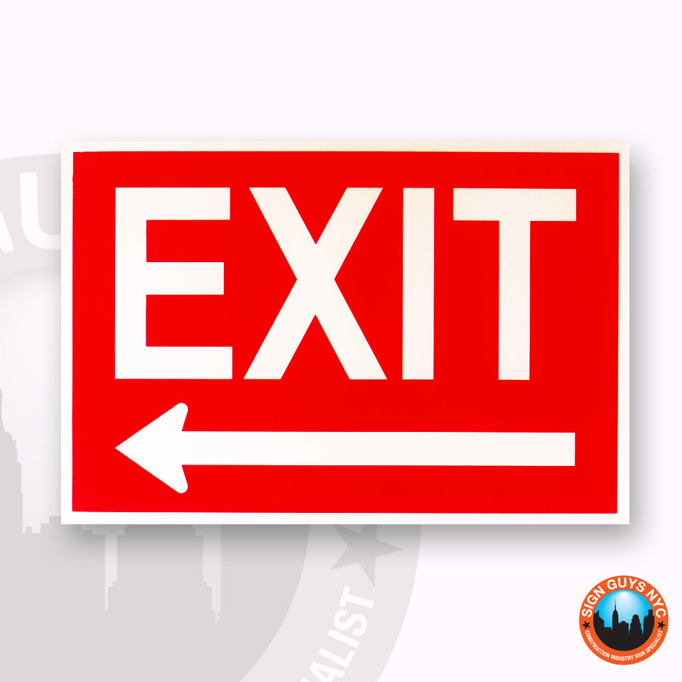 Exit Sign | Exit to the Left | Exit to the Right